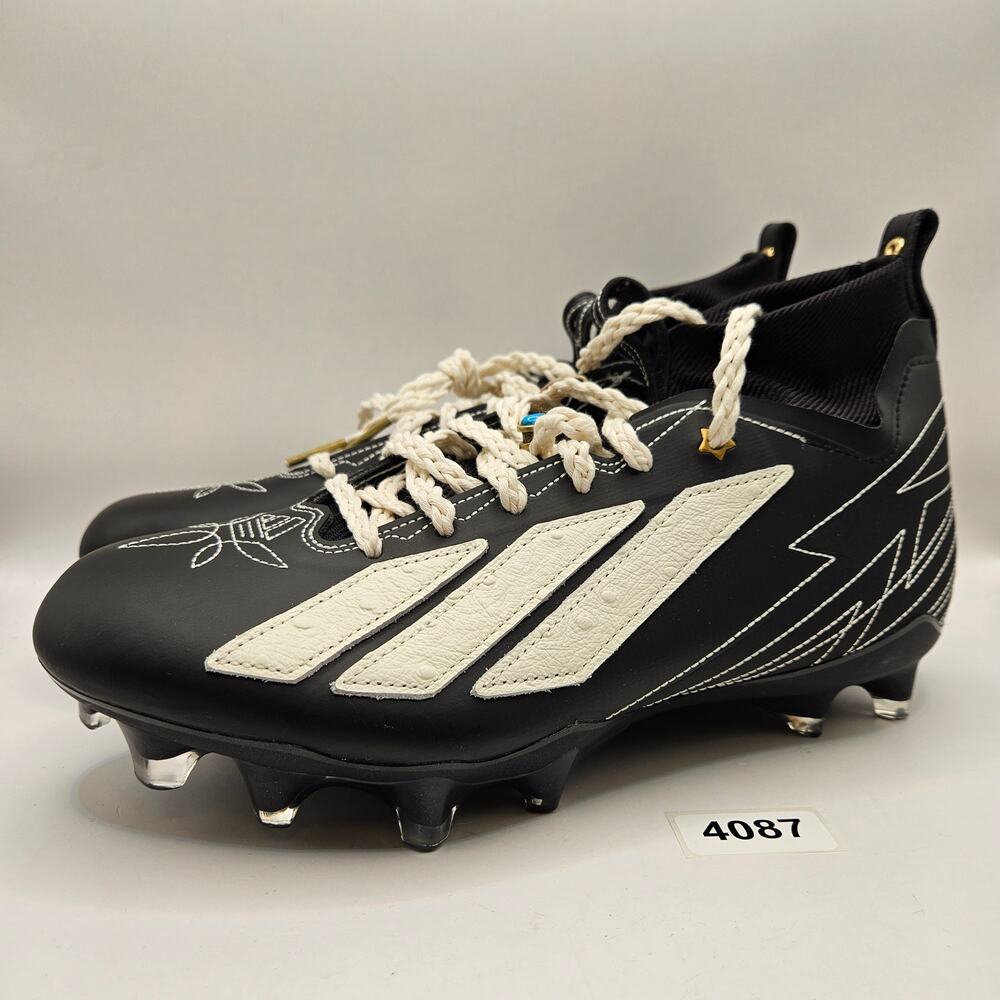 ADIDAS MEN'S 9.5 ADIZERO IMPACT II RODEO FOOTBALL CLEATS BLACK JQ1382 NWOB